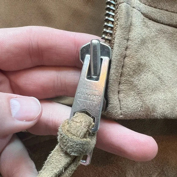 All Saints Light Brown Suede Jacket - Picture 5 of 7